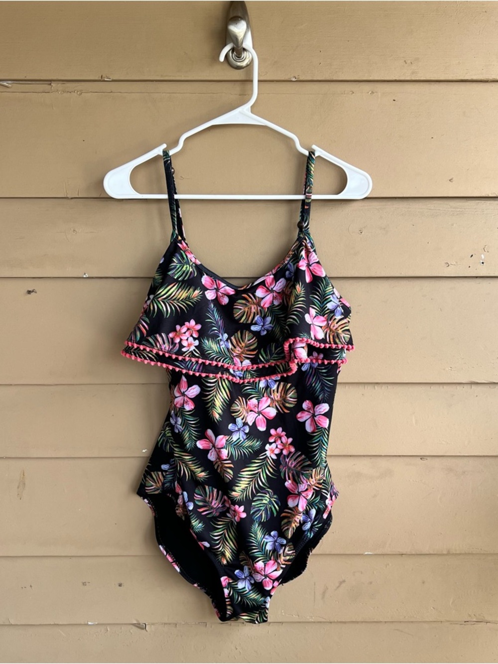 Primark Tropical Print One Piece Bathing Suit Size 14 Beach Vacation Resortwear